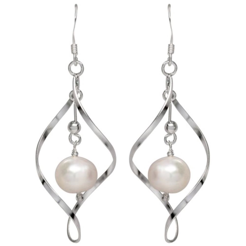 HP💝Freshwater Pearl Sterling Silver drop earrings